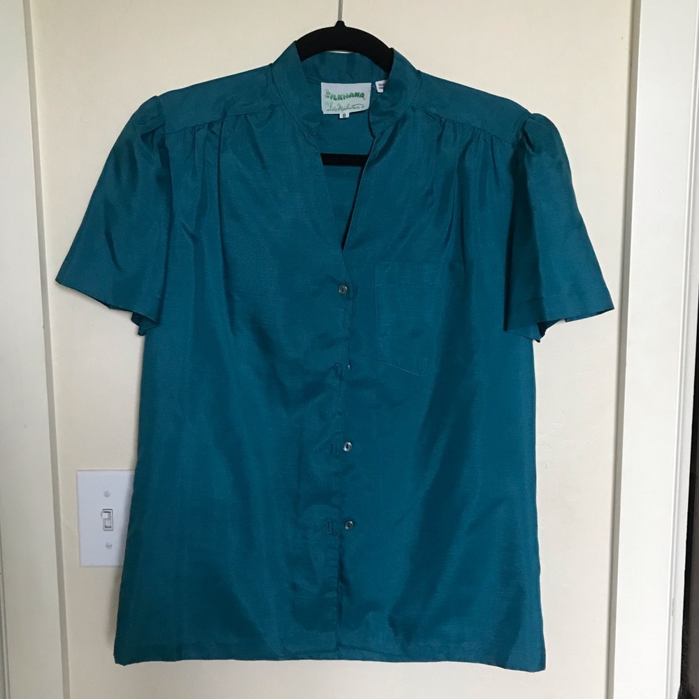 Vintage Teal Blouse